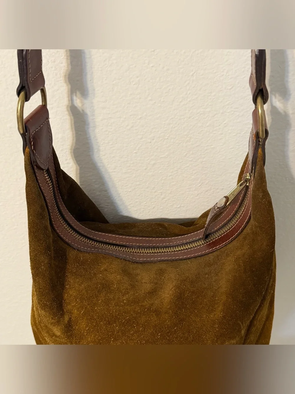 Vintage Mulberry Roger Saul Era Suede Hobo Shoulder Bag Made in England,Archive